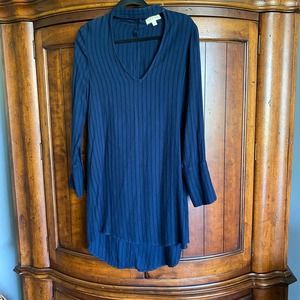 Anthropologie Cloth and Stone Key Hole Striped Tunic Dress S